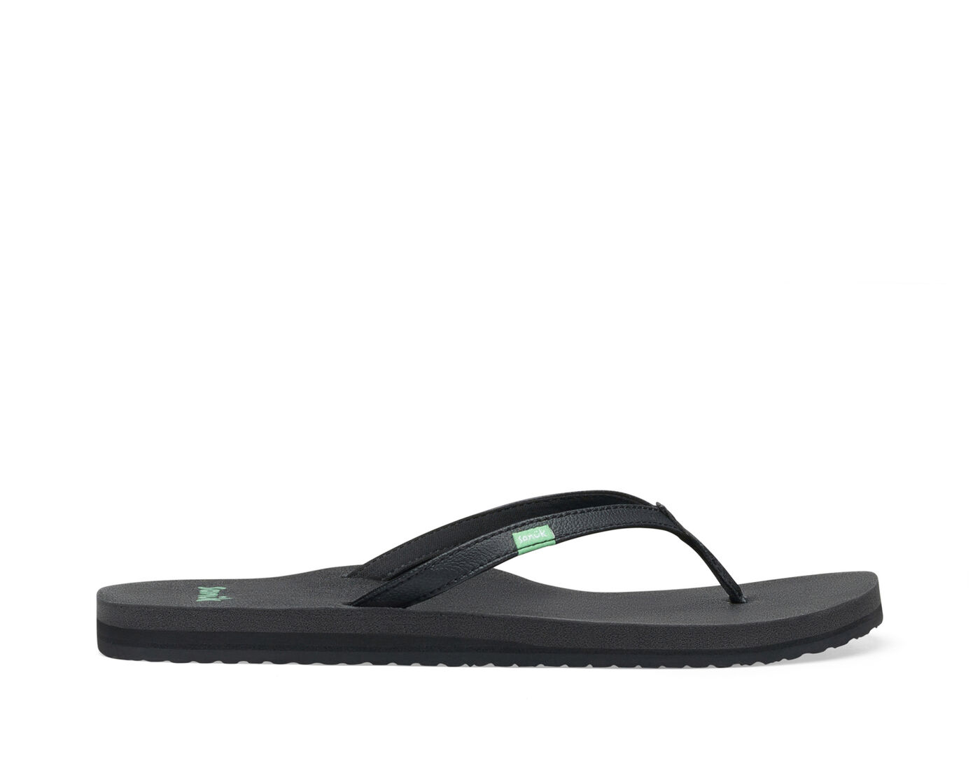 SANUK😊Yoga Mat Flip Flop SANDALS Size 6 Black