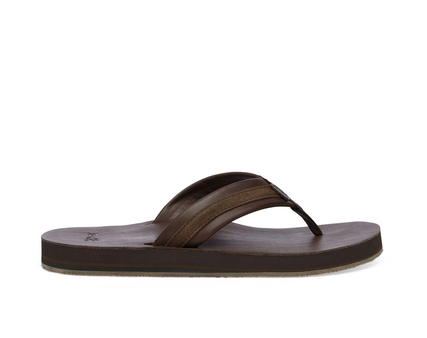 Sanuk Men's Hullsome Leather Soft Top Sandals High Mountain, 45% OFF
