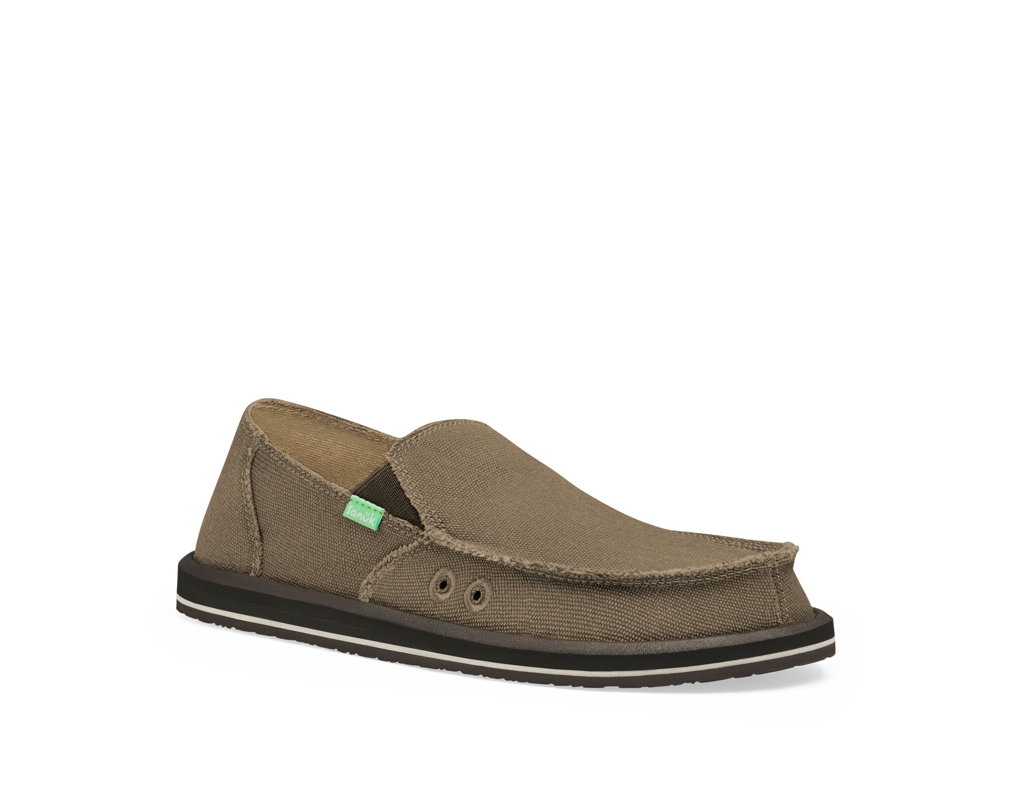 Men's Shoes Sanuk Vagabond Slip On Sidewalk Surfers SMF1001 Brown *New* 